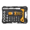 JUEGO DESTORNILLADORES DADOS + PUNTAS - 24 PZS INGCO
