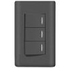 INTERRUPTOR P/ EMPOTRAR 3 SERVICIOS NEGRO MAVIJU 10 A - 125/250 V