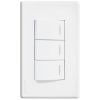 INTERRUPTOR P/ EMPOTRAR 3 SERVICIOS BLANCO (CONMUTADOR) MAVIJU 10 A - 125/250 V