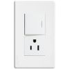 TOMACORRIENTE P/EMPOTRAR MIXTO POLARIZADO + INTERRUPTOR BLANCO AQUA MAVIJU 15/10AMP - 125/250V